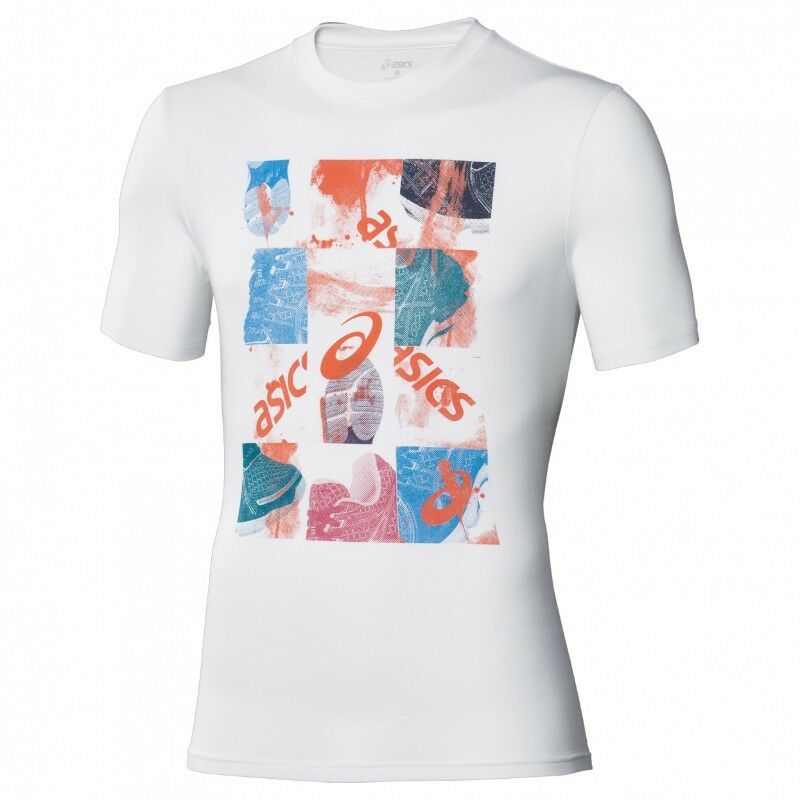 Asics Marathon Graphic Mens White T-Shirt