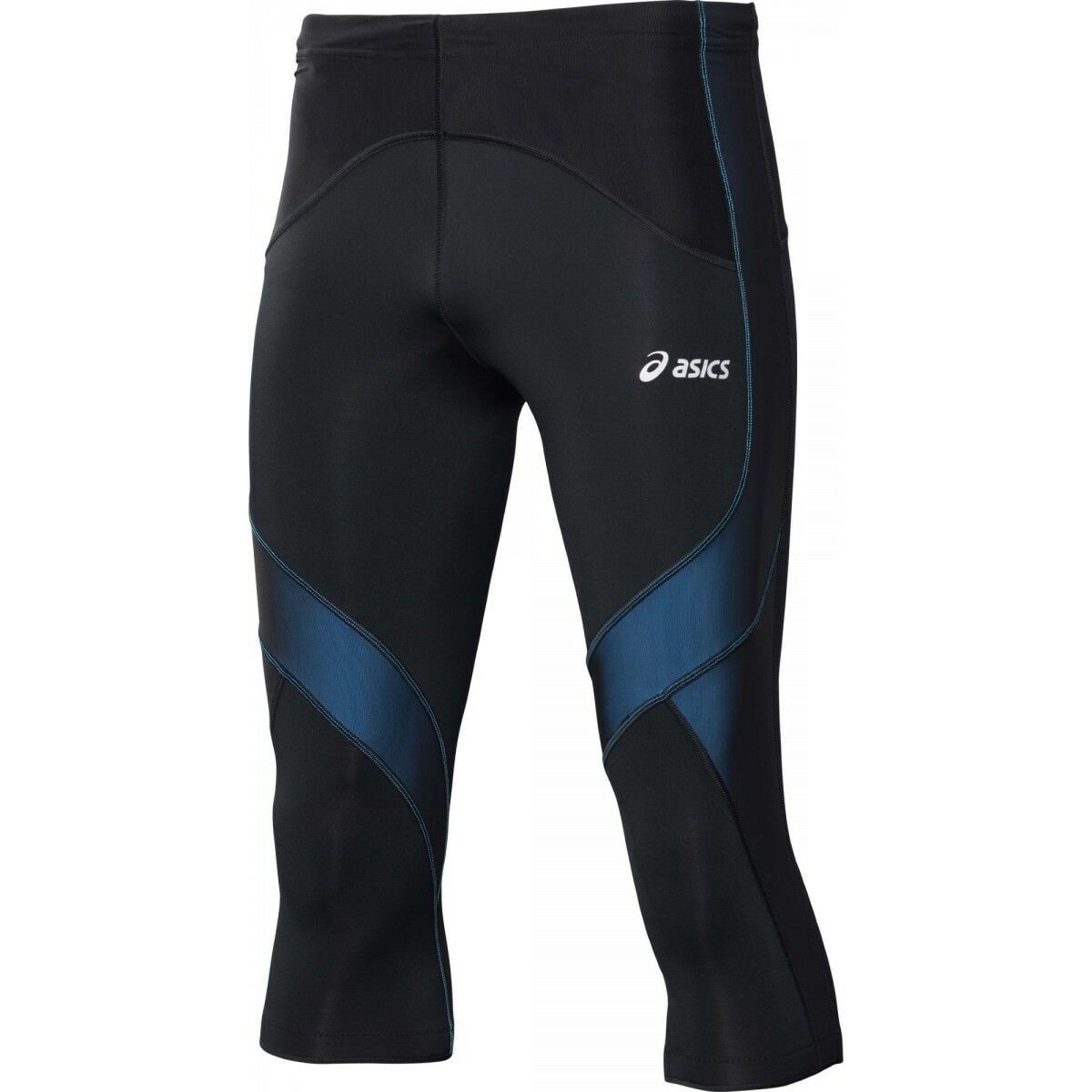 Asics Muscle Support Black Blue Compression Training Tights - Mens