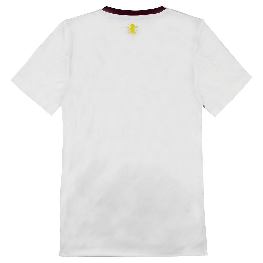 Under Armour Aston Villa FC Short Sleeve Kids White Football Top