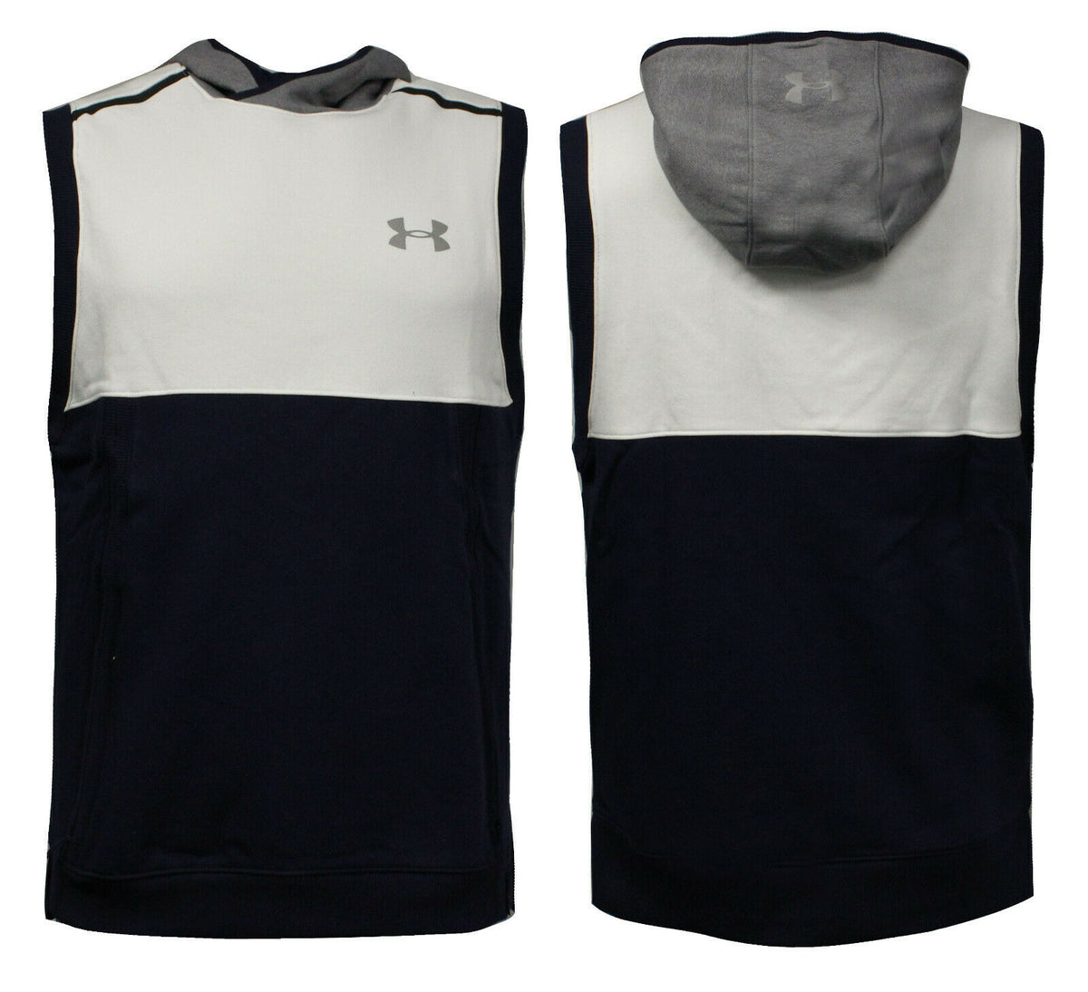 Under Armour Threadborne  Mens Black/White Hooded Vest