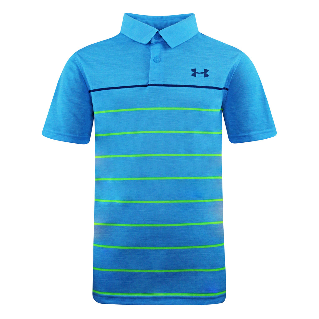 Under Armour Kids Blue Threadborne Polo Shirt