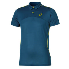 Asics Player Mens Teal Tennis Polo Shirt