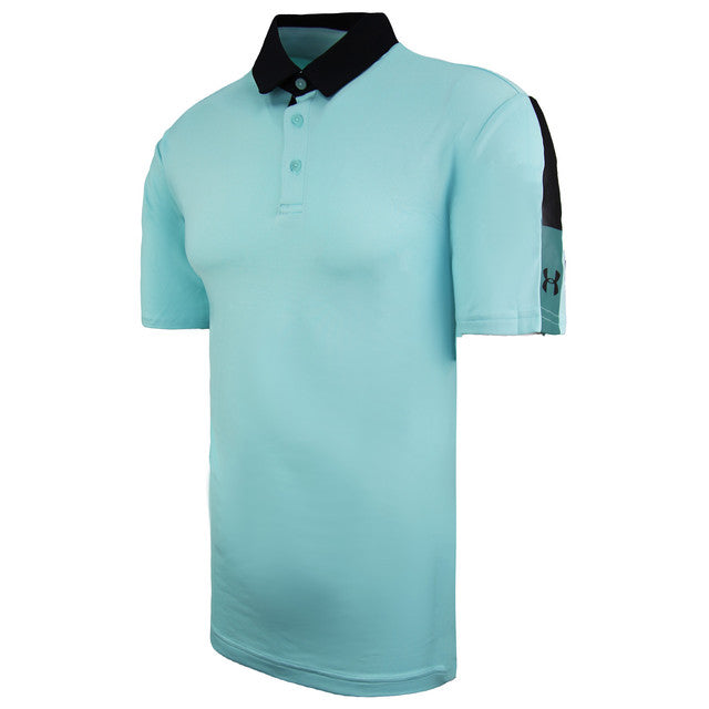 Under Armour HeatGear Mens Blue Golf Polo Shirt