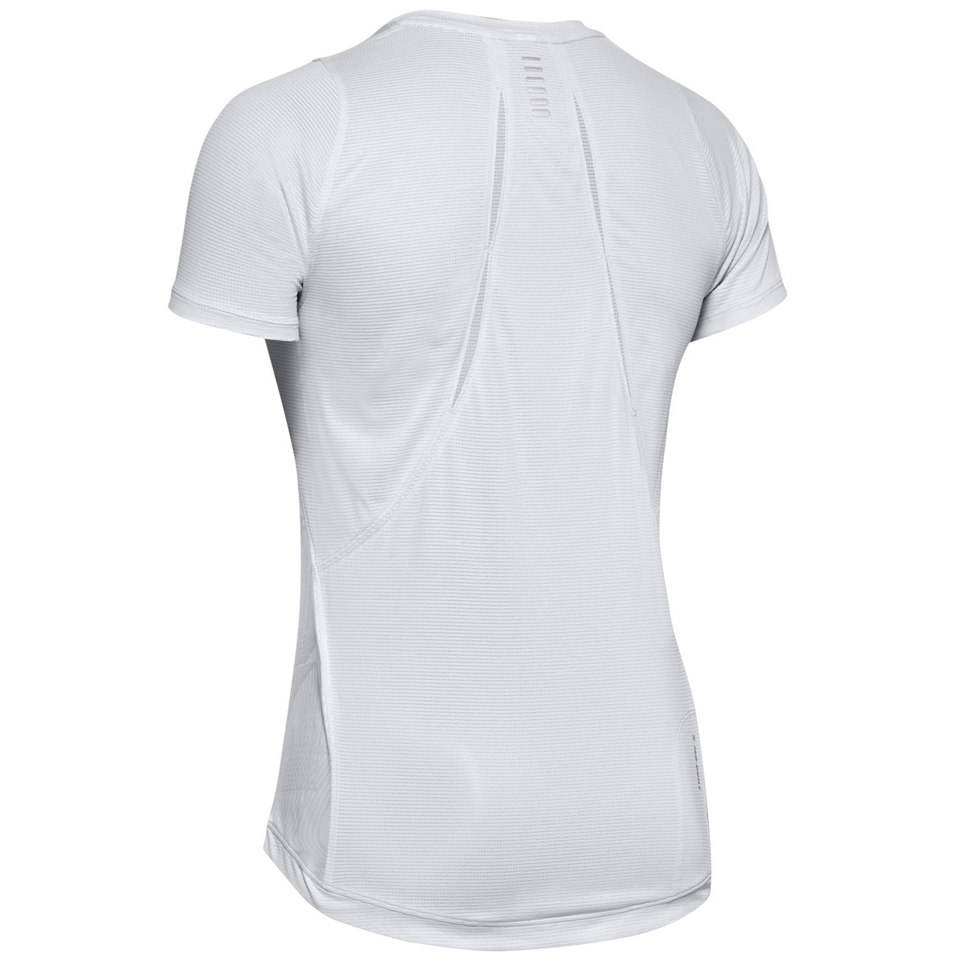 Under Armour Womens Qualifier T-Shirt Embossed Top Ice 1350179 014