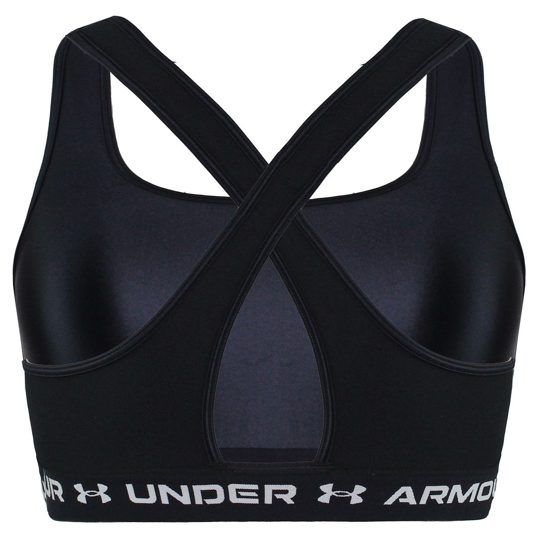 Under Armour HeatGear Sleeveless Black Crossback Womens Sports Bra