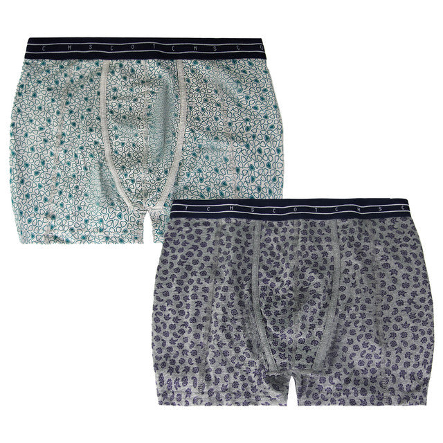 Scotch & Soda 2-Pack Mens Stretch Cotton Assorted Boxer Shorts