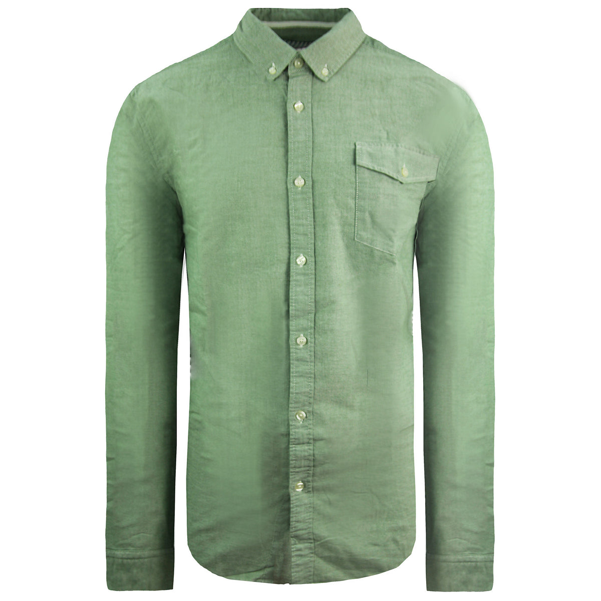 Scotch & Soda Regular Fit Oxford Shirt Mens Green Cotton Top 1