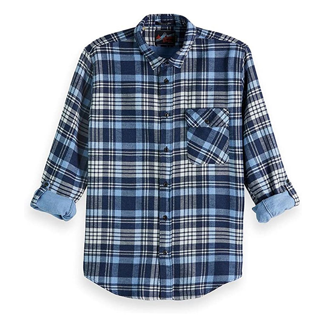 Scotch & Soda Mens Blue Chequered Shirt