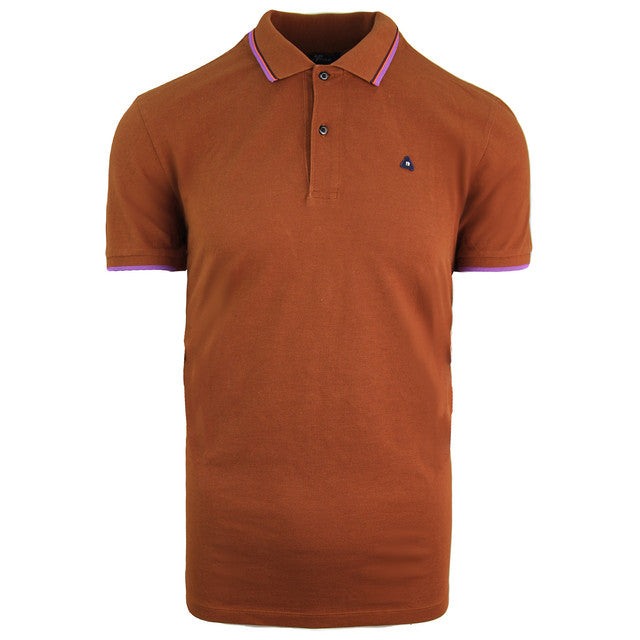 Scotch & Soda Plain Mens Brown Polo Shirt