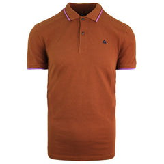 Scotch & Soda Plain Mens Brown Polo Shirt