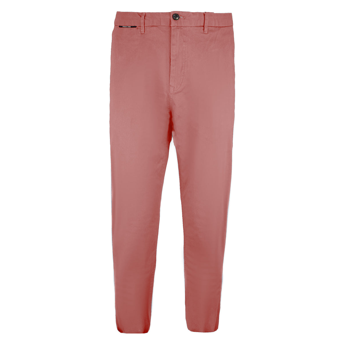 Scotch & Soda Reg Slim Fit Stuart Stretch Chinos Mens Pink Bottoms