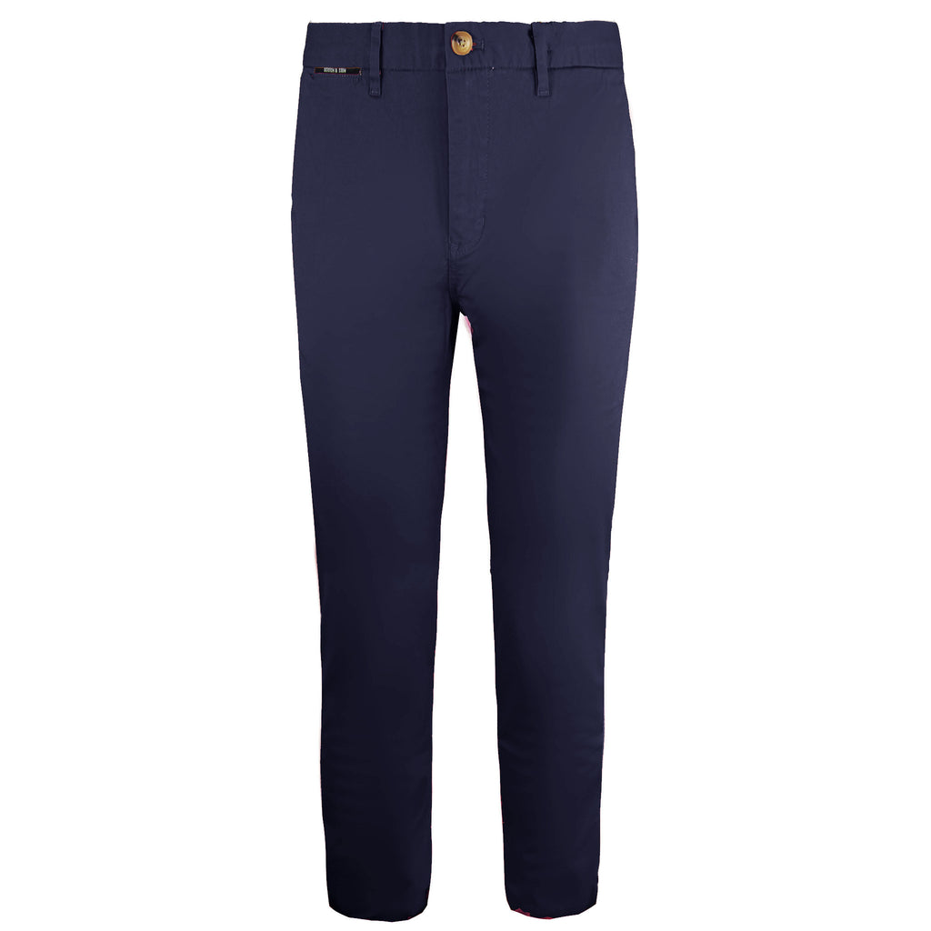 Scotch & Soda Mott Mens Blue Stretch Chinos