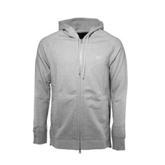 Asics Knit Zip Up Grey Cotton Mens Training Hooded Jumper 16002 0098 A15B