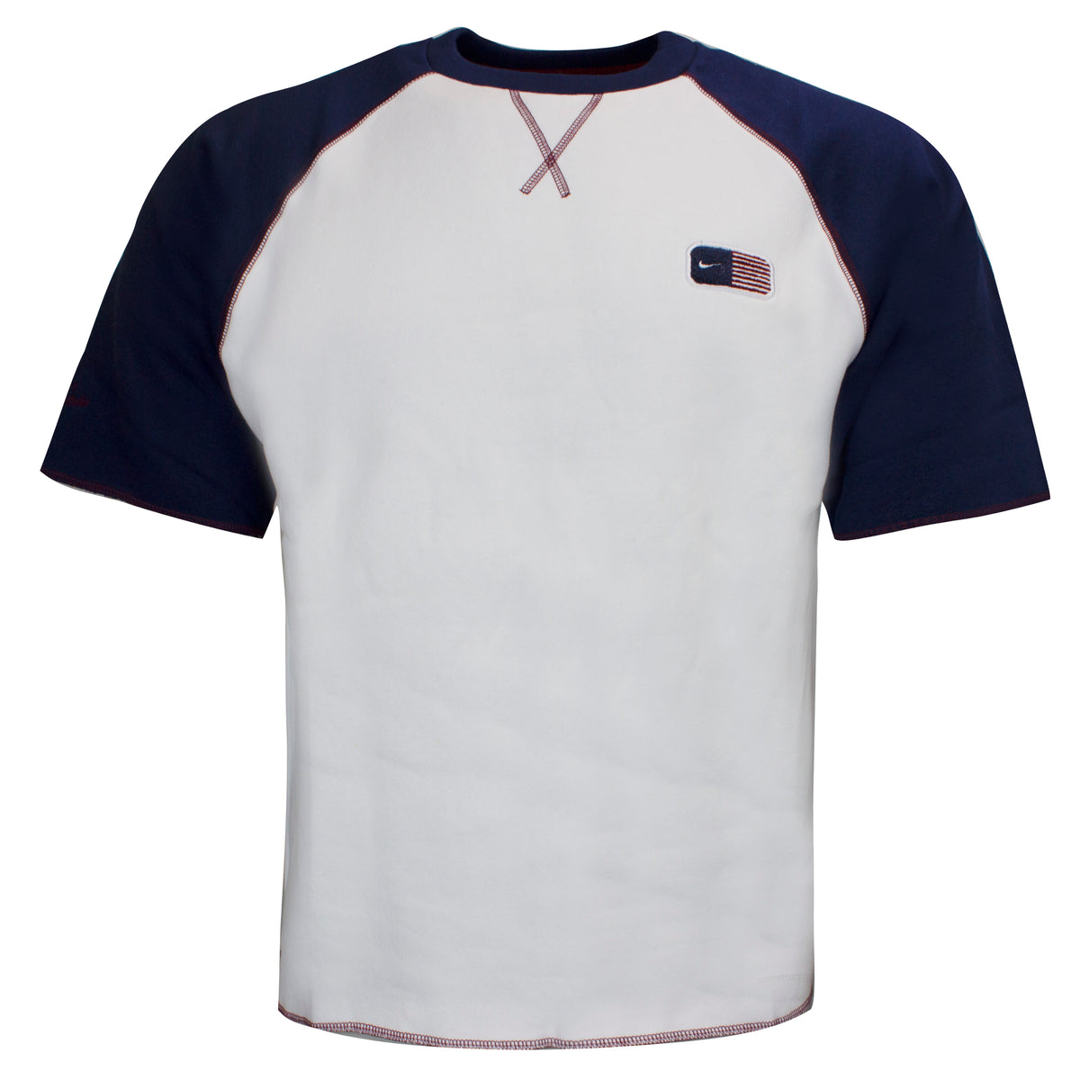 Nike Logo Mens White/Navy T-Shirt