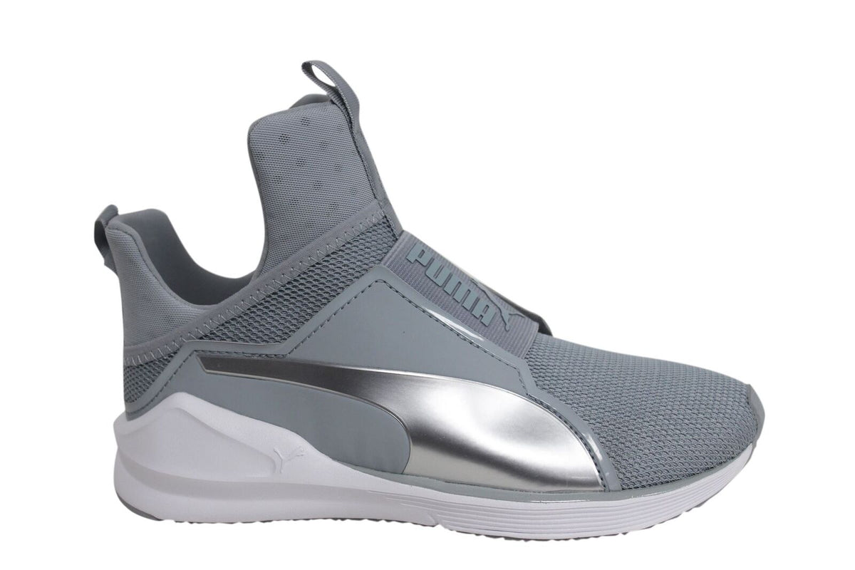 Puma Fierce Core Womens Slip On Grey Mesh Dance Trainers 188977 03 Y28A