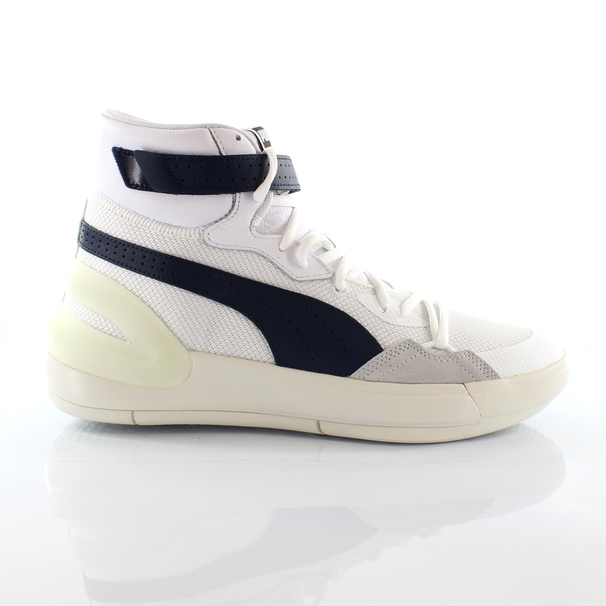 Puma Sky Modern Hi White Lace Up Mens Trainers Basketball Shoes 194042 01