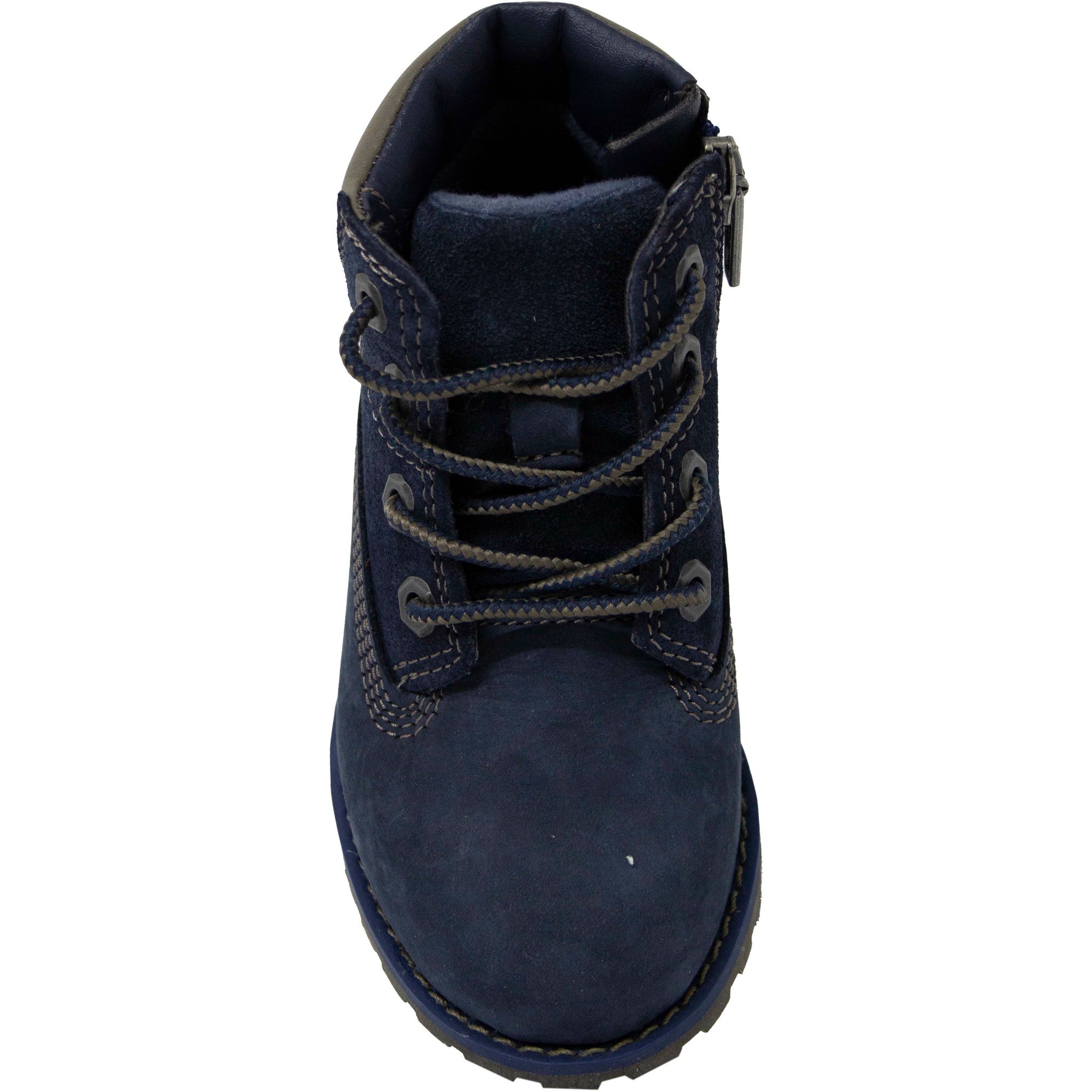 Timberland Pokey Pin 6 Inch Navy Leather Lace Up Toddlers Chukka Boots 1951B