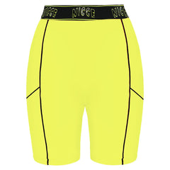 Nicce Carbon Womens Black/Neon Yellow Cycling Shorts