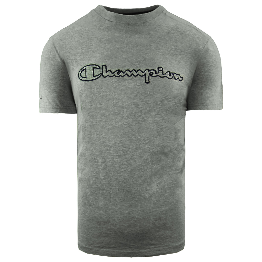 Champion Logo Mens Grey T-Shirt