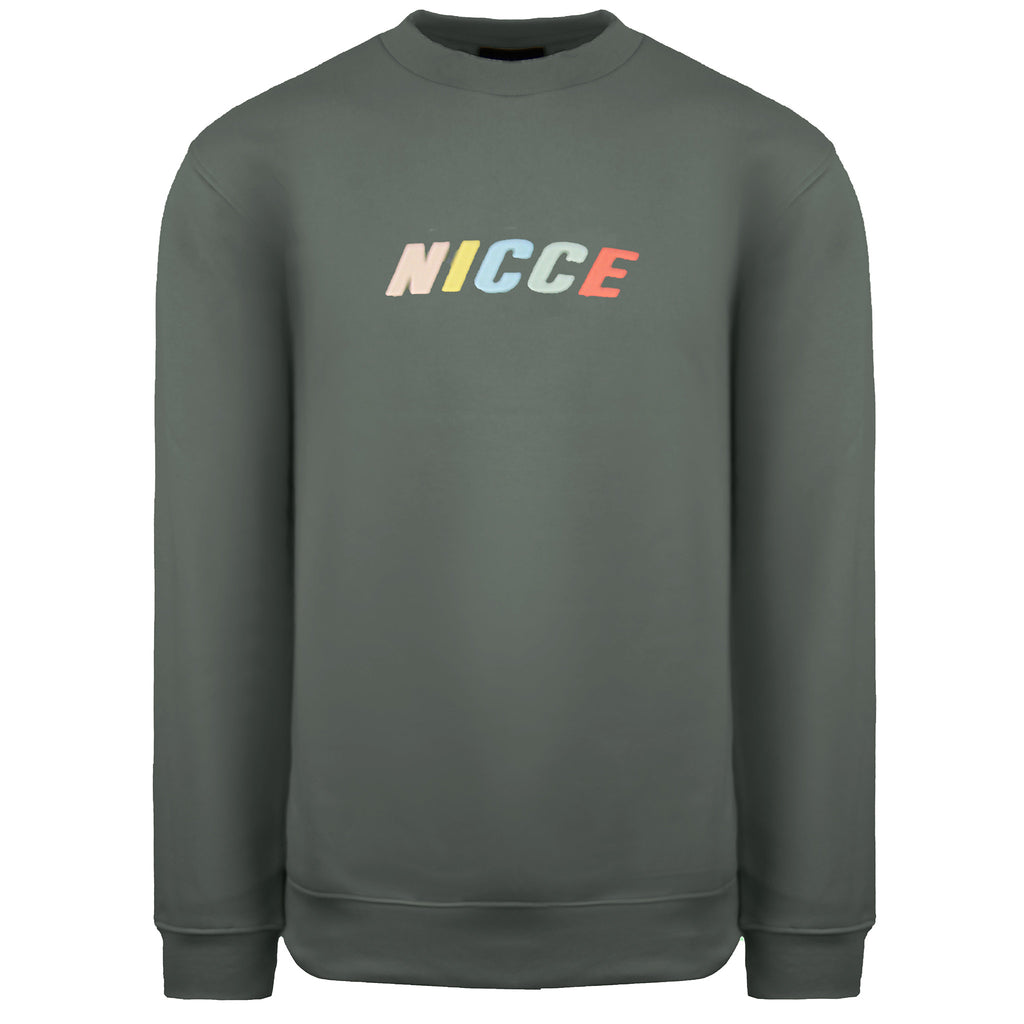 Nicce Myriad Mens Grey Sweater