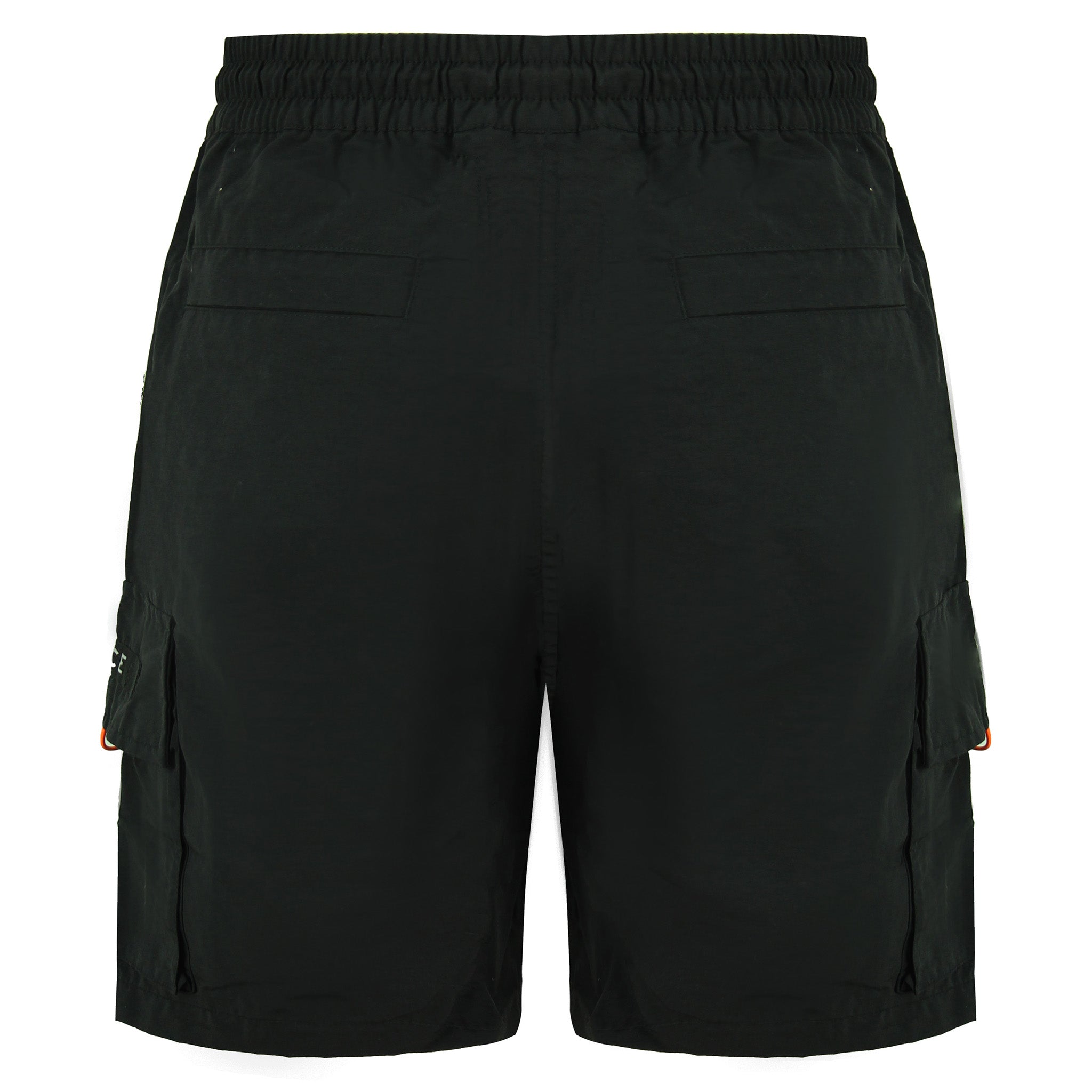 Nicce Meru Reflective Mens Black Cargo Shorts