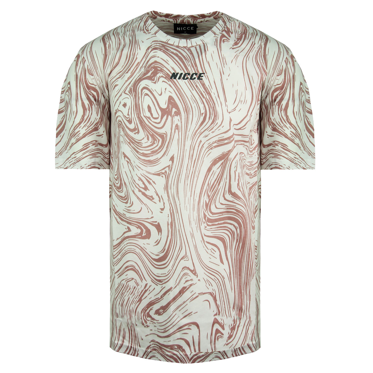 Nicce Ash Mens White/Pink T-Shirt