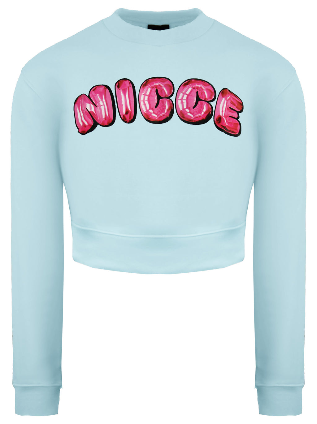 Nicce Caddel Womens Light Blue Cropped Sweater