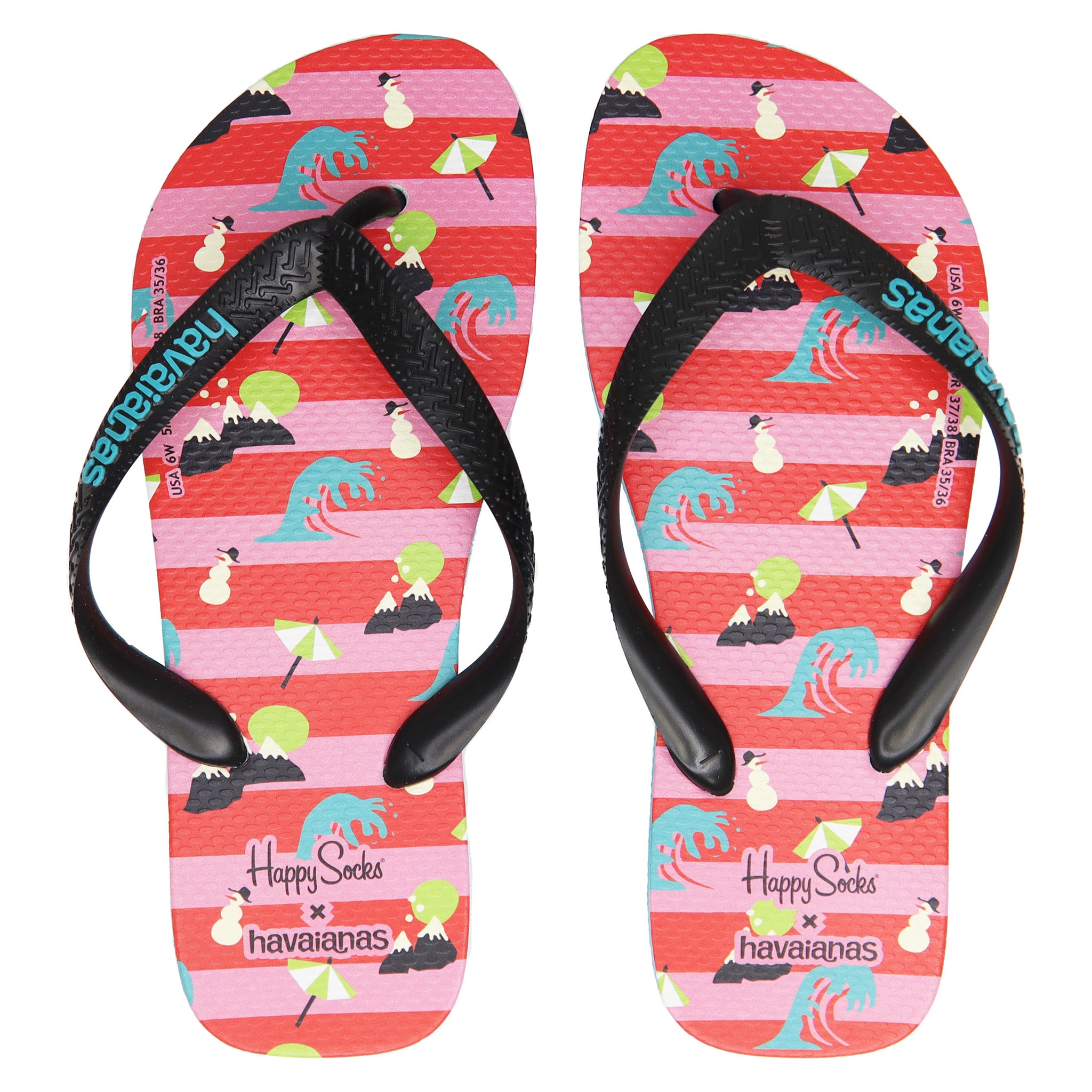 Havaianas x Happy Socks Pink Womens Flip-Flops