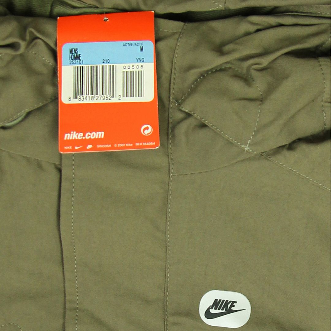 Nike Logo Mens Dark Green Coat