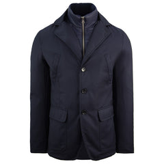 Luigi Bianchi Mantova Mens Navy Real Down Jacket
