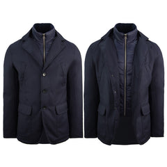 Luigi Bianchi Mantova Mens Navy Real Down Jacket
