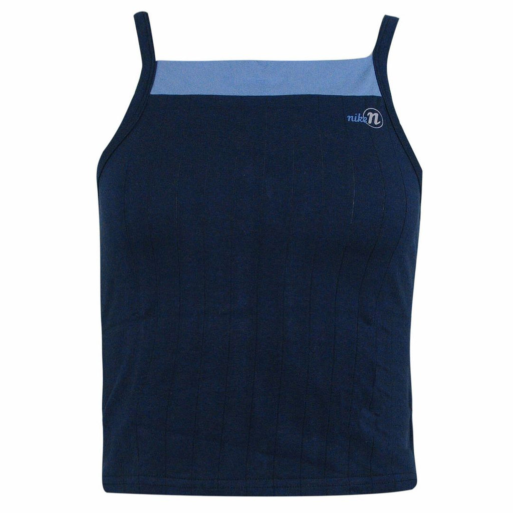 Nike Cropped Womens Navy Tank Top