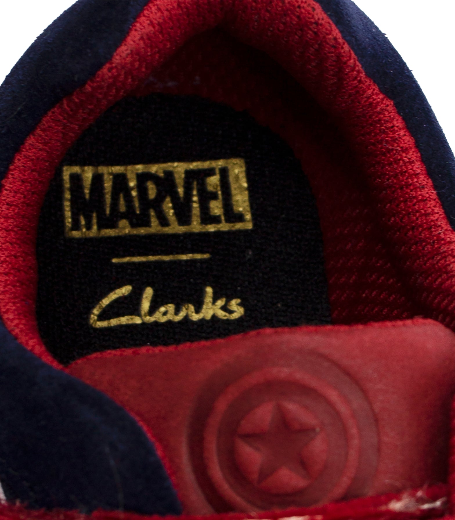 Clarks x Marvel City Hero Kids Navy Trainers