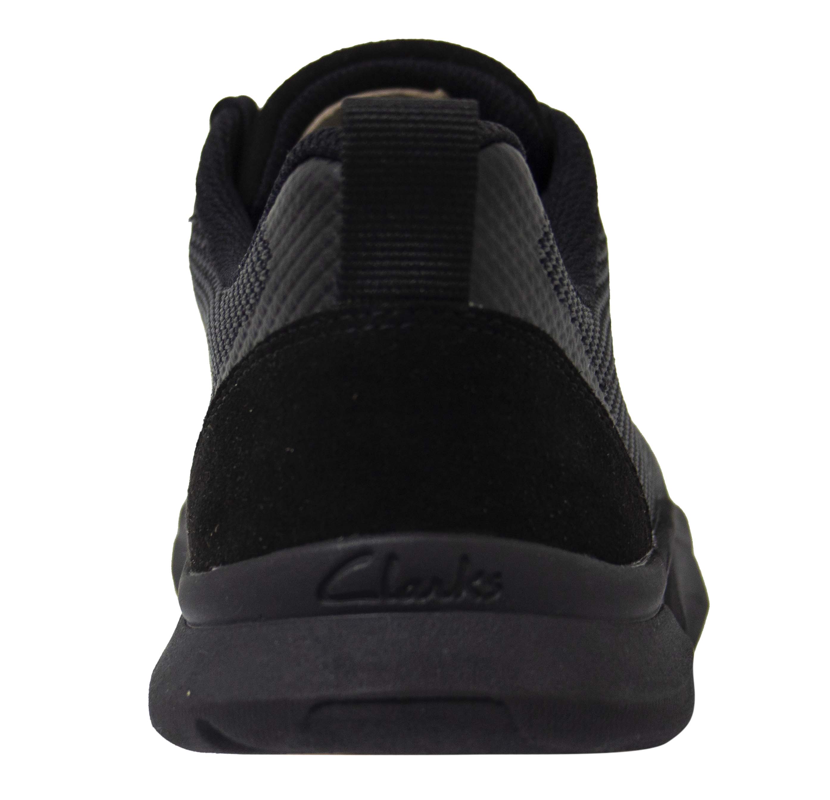 Clarks Triken Jump Black Textile Low Lace Up Trainers - Mens