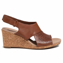 Clarks Lafley Joy Womens Brown Wedges