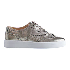 Clarks Hero Brogue Womens Silver Shoes