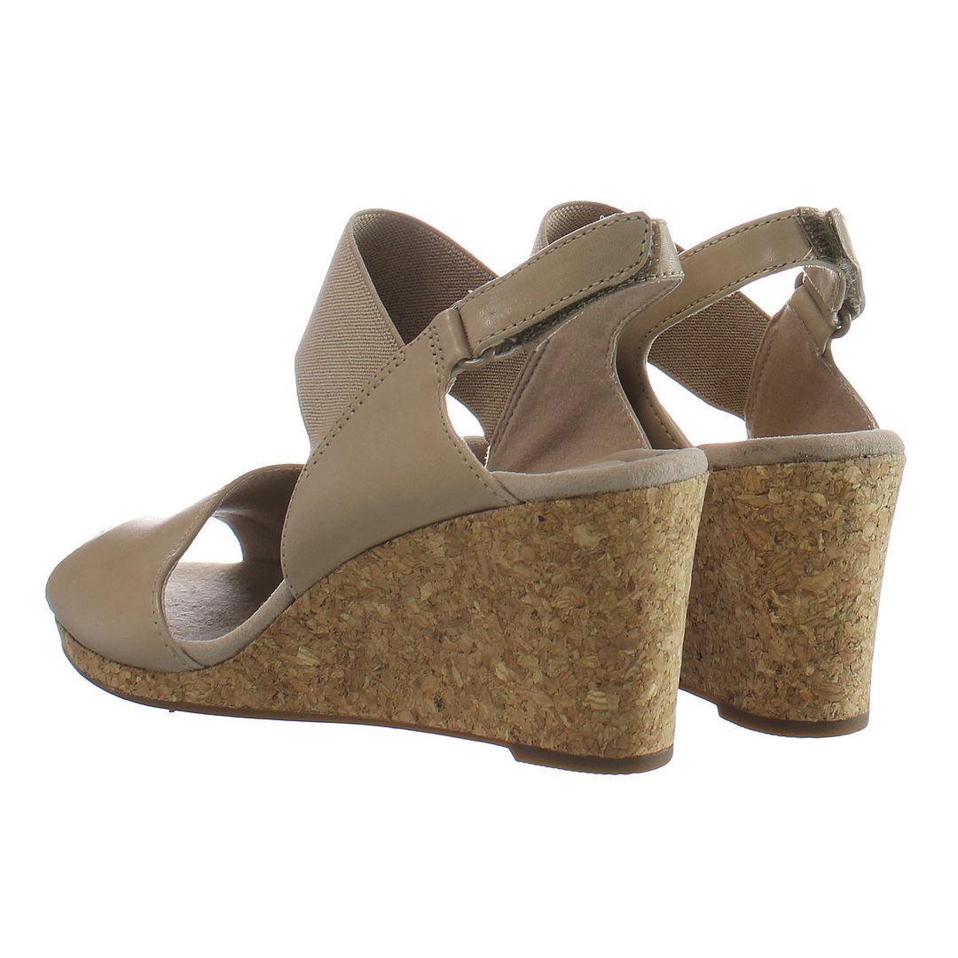 Clarks Lafley Lily Womens Beige Wedges