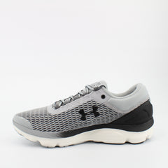 Under Armour Charged Intake 3 Grey Textile Mens Lace Up Trainers 3021229 100