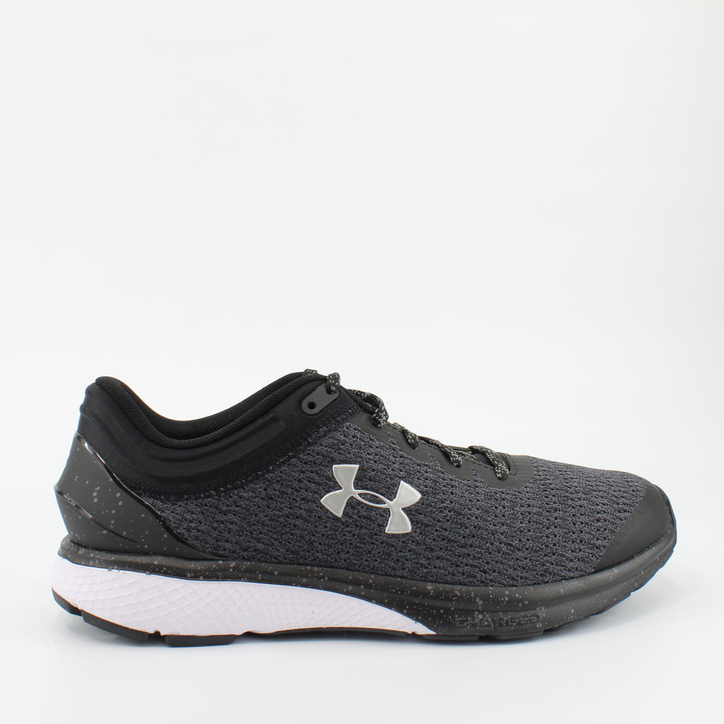 Under Armour Charged Escape 3 Black Textile Mens Lace Up Trainers 3021949 001