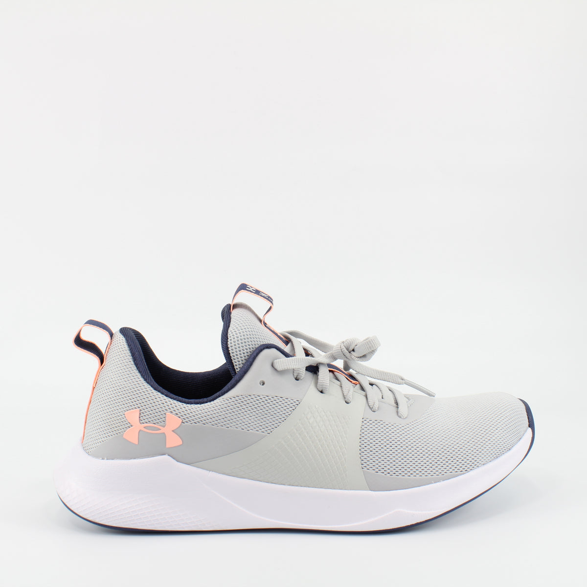 Under Armour Charged Aurora Grery Textile Womens Lace Up Trainers 3022619 101