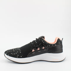 Under Armour Charged Breathe McPrint Womens Black Trainers