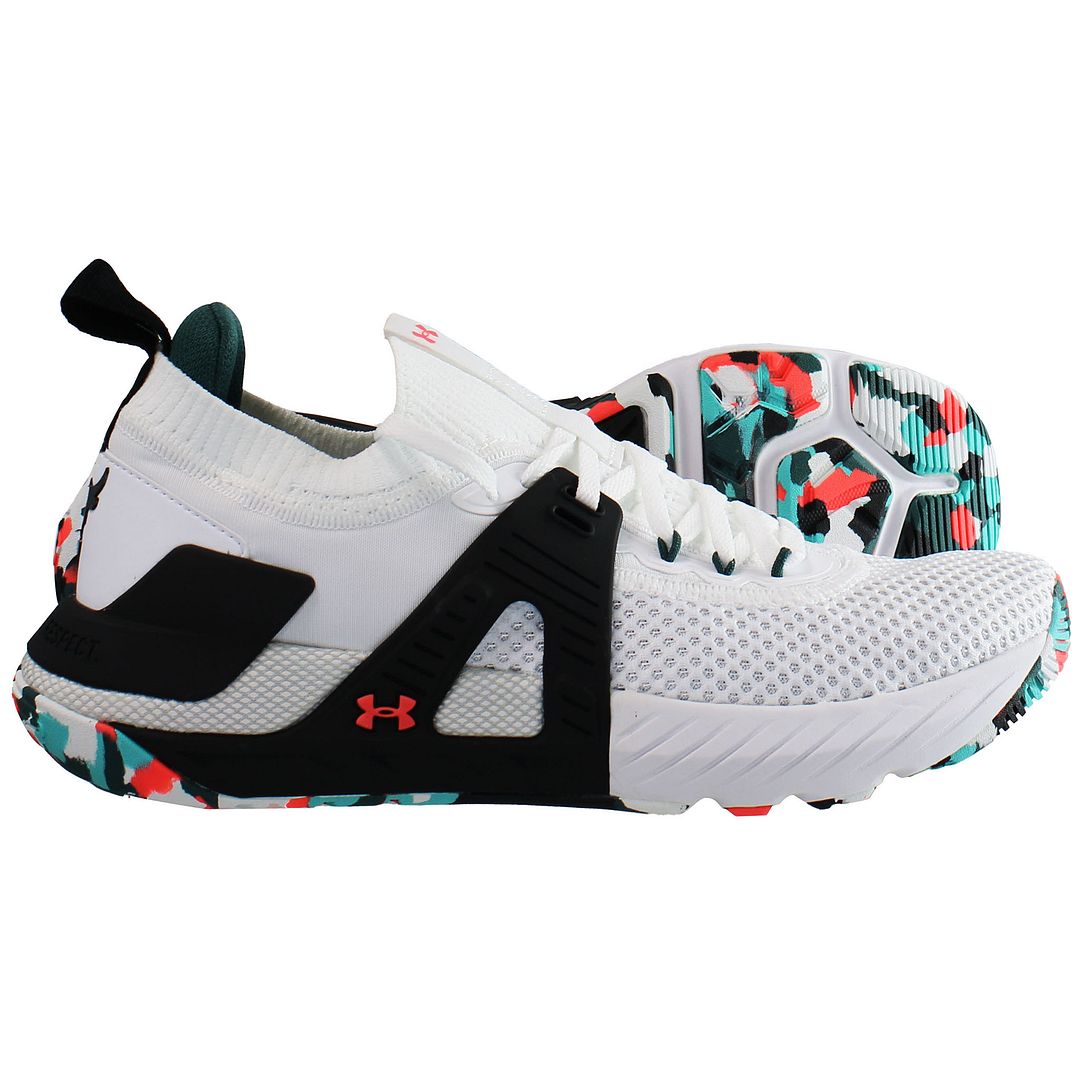 Under Armour Project Rock 4 Marble Mens White Trainers