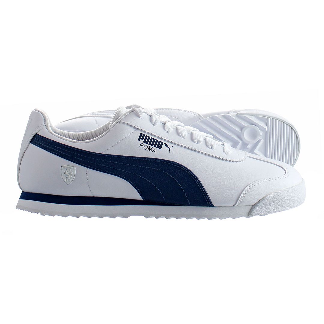 Puma Ferrari Style Roma Mens White Trainers