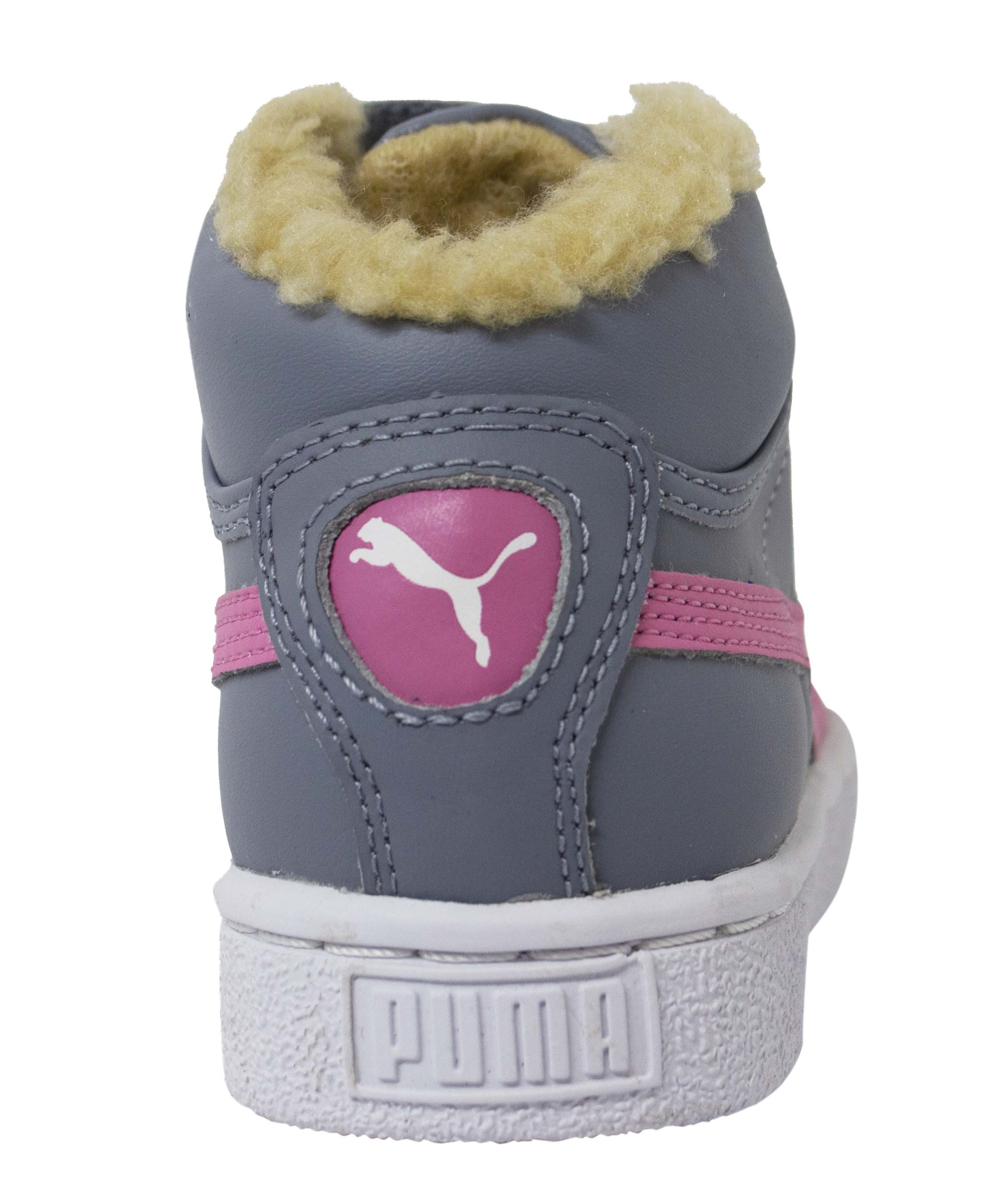 Puma Mid L Winter Kids Grey Trainers