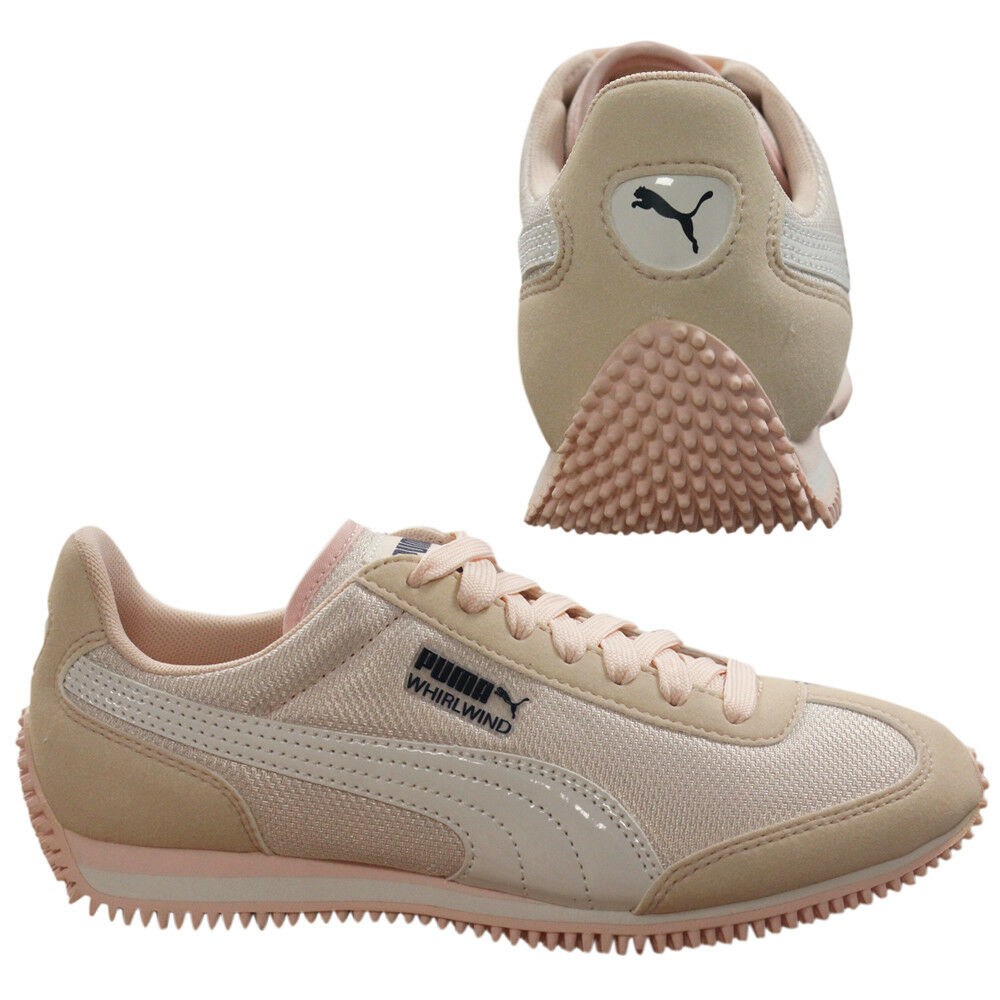 Puma Whirlwind Mesh Lace Up Textile Girls Junior Trainers Pearl 357232 16 B85B