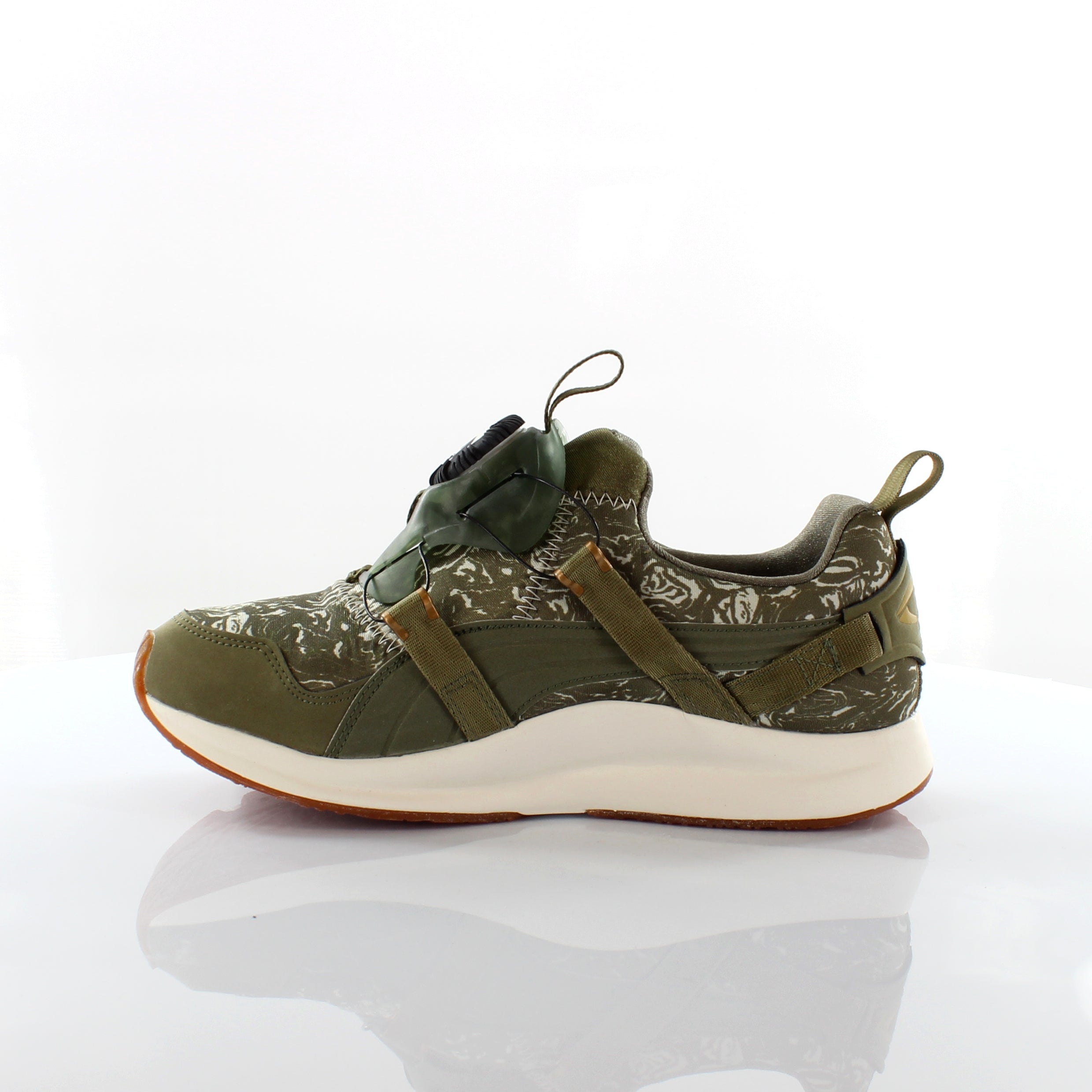 Puma Disc NC Swirl Textile Womens Olive Trainers