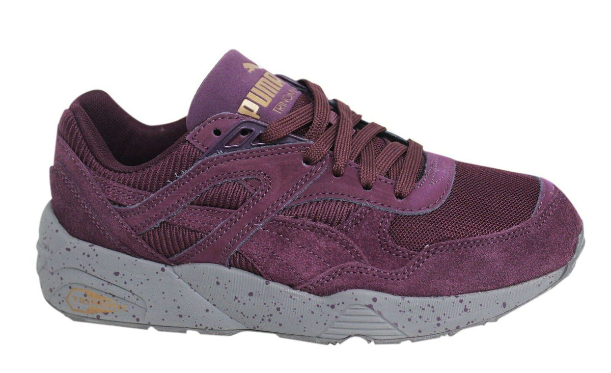 Puma Winterized Plum Steel Grey Lace Up Suede Womens Trainers 359691 02 B1B