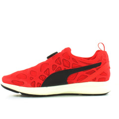 Puma Disc Sleeve Ignite Foam Red Textile Disc Slip On Mens Trainers 360946 03