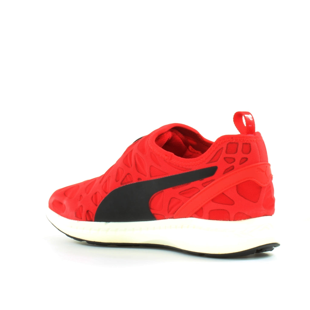 Puma Disc Sleeve Ignite Foam Red Textile Disc Slip On Mens Trainers 360946 03