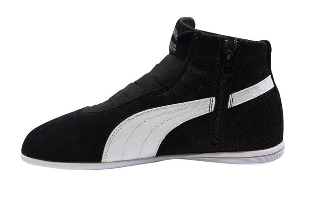 Puma Eskiva Mid Textured Womens Black Suede Textile Slip On Trainers 361026 01